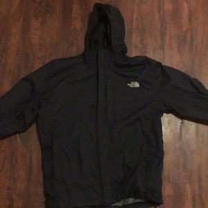 The North Face black raincoat. Large.